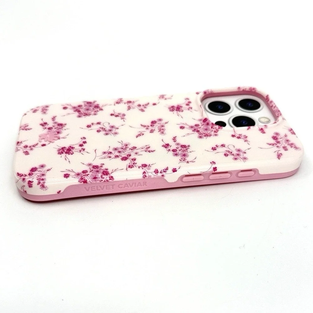 Velvet Caviar Pink French Rose Floral iPhone 16 Pro Case‎ MagSafe NWOT